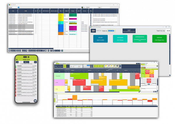 Vue de tous les modules développés par RGM Informatique