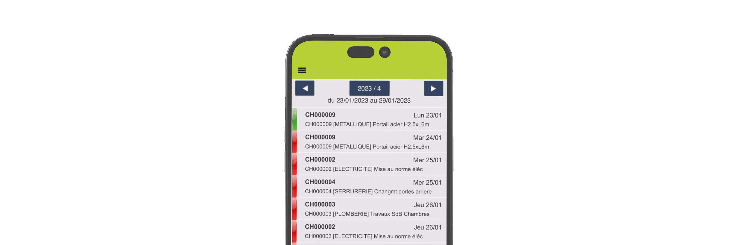 Représentation de l'application Mobilité développé par RGM Informatique.